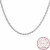 Collana da uomo con catena in corda fine da 3 mm, gioielleria raffinata, misura 16'' 18'' 20'' 22'' 24'311O