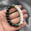 Strang Farbverlauf Hetian Jade alt geformte Perlen Armband Männer und Frauen