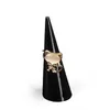20 pièces Lots mode populaire Mini acrylique bijoux doigt porte-anneau Triangle cône bijoux présentoir support Stand3038