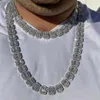Pendant Necklaces Top Quality Iced Out Bling Men Hip Hop Jewelry Rock Punk Cool Street Boy Baguette CZ Cluster Chain Tennis Neckla2484