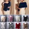 Women's Fur Faux Fur Winter Women Fur Capes Cloak Wedding Faux Fur Bolero Stole Warm Shawl Wraps Bridal Jacket Formal Evening Party Warm Scarf 231013