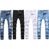 Jeans masculinos sweatpants sexy buraco calças casuais masculino rasgado calças magras magro motociclista outwears2584