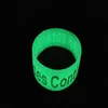 Bracciale personalizzato che si illumina al buio, regali promozionali per bracciale in silicone fluorescente riempito di colore con impresso217M