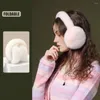 Berets Soft Plush Ear Warmer Winter Warm Earmuffs Fashion Cover Outdoor Cold Protection Solid Color Ear-Muffs Folding Earflap