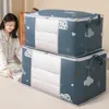 Sacos de armazenamento Saco de colcha Caixa de roupas domésticas transparente frente aberta bagagem movendo acolchoado