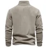 Sudaderas con Capucha para Hombre Chaqueta De Lana Esponjosa Al Aire Libre para Hombre Caza Cálido Jersey con Cremallera Hombres Sudadera con Capucha A Prueba De Viento Abrigo Térmico Senderismo Sudadera Informal