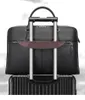 Briefcases Business Bag Leather Men's Briefcase 17" 15.6 Inch Luxury Designer Handbag Man Extra Large Capacity Computer Crossbody