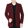 Costumes pour hommes Costume de mode Automne Hiver Veste Stage Tweed Vêtements Mariage Bureau Blazers