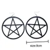 Dangle Lustre À La Mode Acrylique Grand Rond Pentagramme Boucles D'oreilles Pour Les Femmes Rose Cercle Étoile Pendientes Punk Parti Bijoux Cadeau2767