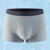 Cuecas masculinas sem costura, roupa íntima, elástica, macia, respirável, boxers com cintura larga, alta elasticidade, absorção de umidade