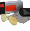 Классические модные солнцезащитные очки для занятий спортом на открытом воздухе, мужские и женские, в металлической оправе, роскошные брендовые винтажные стеклянные линзы высокого разрешения