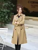 Autumn and Winter 2023 New Line Mid length Straight Simple Coat Women's British Style Solid Color with Plaid Street Women