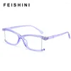 Solglasögon Feishini 2023 Anti Blue Light Glasögon Blockering av filter minskar glasögon Klar datorkvinnor Cat Eye Improv Comfort