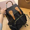 Classic Canvas Backpack Mens Plaid Cross-body Military Design Drawstring Flap School Bag Backpacks for Travel Women Carry on