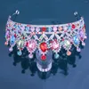 Saç Klipleri Çok Renkli Prenses Rhinestone Crown Meatwear Slip Olmayan Giyim Dayanıklı Lady Headdress için Sahne Şovu Tarih Alışveriş