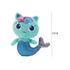 Plush Dolls 7Pcs Gabby Dollhouse Plush Toys Kawaii Mercat Cute Stuffed Animals Mermaid Cat Doll House Plushie Dolls Kids Birthday Gifts 231013