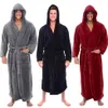 Uomo Allungato Peluche Scialle Accappatoio Abbigliamento per la casa Kimono Flanella Abito Cappotto Intimo plus size per Vestaglia maschile Robes12215