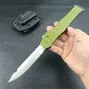 Cuchillo automático de estilo estadounidense UT85, hoja táctica de autodefensa D2, mango de aluminio EDC para acampar al aire libre, lucha contra cuchillos automáticos Exocet A07