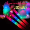 Colorful LED Glow Sticks Cotton Candy Cones Reusable Glowing Marshmallows Sticks Luminous Cheer Tube Dark Light for Party Supplies