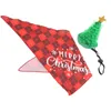 Cão vestuário decoração pet bandana chapéu cachecol decoração acessórios triângulo toalha natal poliéster traje de festa de natal