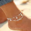 Ankelets mode för kvinnor boh strand barfota fot smycken anklet kedja sommartillbehör för att ange mujer mujer