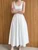 The Ro* Women's Sleeveless Vest Skirt Swung Waist Skirt