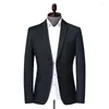 Herrenanzüge Trendy Blazer Männer Casual Slim Jacekt Koreanischer Stil Solide Büro Hochzeit Mann Kleidung