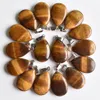 Whole 50pcs lot 2020 trendy sell natural stone water drop shape pendants charms for Necklaces making 0927286c