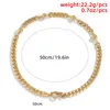 Chains Hip Hop Large Bead Spliced Collar Necklace For Men 2023 Personalized Simple Punk Gold Color Metal Girl Party Jewelry Gift