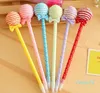 wholesale Stylos à bille en plastique Kawaii Candy Color Forme Stylo à bille Sucette Stylo à bille Mignon Papeterie Fournitures scolaires