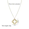 Pendant Necklaces Bohemia Gold Color Plating Floral Hollow Overlap Long Necklace For Women Girl Lady Elegant