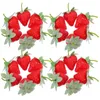 Fleurs décoratives simulées modèle de fraise, Kit de décoration de fausses fraises, décoration de Fruits artificiels, décorations réalistes