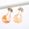 Dangle Earrings 2023 Joyas Quality Acrylic Geometric Moon Boat Wholesale Temperament High Retro Simple Aesthetic For Women