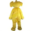 High quality Yellow Elephant Mascot Costume Carnival Unisex Outfit Adults Size Christmas Birthday Party Outdoor Dress Up Promotional Props