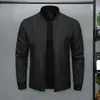 Chaquetas para hombres Abrigo para hombres Chaqueta de cárdigan suave y transpirable con cuello alto Mangas largas Cierre de cremallera Elegante Otoño / Primavera