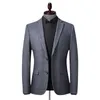 Costumes pour hommes Costume tendance Blazer Hommes Casual Slim Plaid Veste Style coréen Banquet Bureau Mariage Homme Vêtements