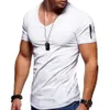 Plus Size Mens Clothing T Shirts With zipper Tops Short Sleeved Sports Fashion Wear Summer Clothes Tees2794