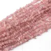 Löst ädelstenar Chip Shape Natural Rose Quartz Stone Pärlor Gemstone DIY för smycken Making Strand 15 tum Partihandel