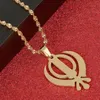 Colliers pendentifs en acier inoxydable sikhisme collier Sikh Khanda Sikhs bijoux religieux306u