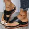 Sandalen Frauen Orthopädische Keil Heels Sommer Hausschuhe Schuhe Für 2023 Weibliche Offene Spitze Strand Sandale Flip-Flops Zapatos Mujer