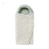 Blankets 51BA Soft Baby Blanket Thickened Swaddles Wrap For Borns Adjustable Size And Secure Fastening Receiving