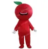 Costume da mascotte mela rossa ad alte prestazioni Vestito da festa di Halloween di alta qualità Vestito da personaggio dei cartoni animati Vestito da carnevale unisex