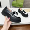2023Leather Platform Loafers Pointed Toes Shoes for Women Luxury Designers Chunky Sole Monolith Footwear Height Increasing 35-41 jnwi0002