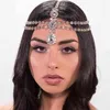 Boho Tassel Rhinestone Chindy Biżuteria Głowa Goddess Prom Wedding Gem Bridal Hair Akcesoria dla kobiet Grecian Vacation347W