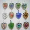 10PCS Lot Multicolor Heart Murano Lampwork Glass Wiselanty do DIY Craft Fashion Biżuter Prezent PG01266P