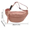 Sacs de taille femmes sac à bandoulière toile mode sac de course Simple décontracté couleur unie Portable ceinture étanche 231013