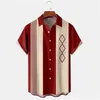 Men's Dress Shirts 2023 Thailand Summer Africa Southeast Asia Stripe Casual Polo Short Sleeve Shirt Top T-shirt