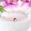 MG1085 Nieuw ontwerp 6 mm mat rozenkwarts etherische olie armband helder kwarts lava enegry sieraden mala diffuser armband voor dames2820