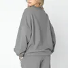 Women's Two Piece Pants Women Casual Outfit Stylish Oversized Sweatshirt Lounge Set Comfy Two-piece Suit With Baggy Sweatpants Pockets For