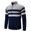 Men's Sweaters Winter Knitted Sweater Color Block Harajuku Cardigan Long Sleeve For Men Zipper Pull Homme Streetwear Outfits